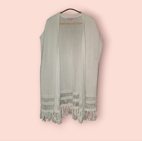 Lilly Pulitzer Womens Tight Knit Sleeveless Cardigan Casual Coastal Layering S/M - Picture 1 of 3